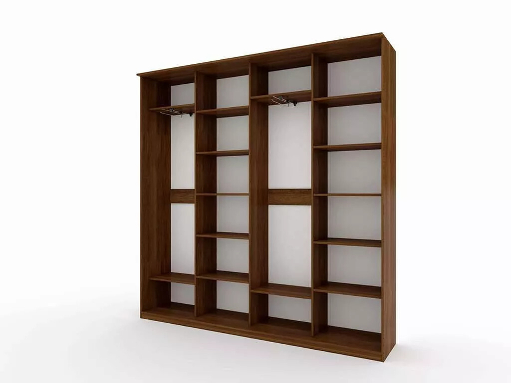 Шкаф купе Модерн 2362х450 4-х дверный 4-х секционный зеркальный с пескоструем №2 венге