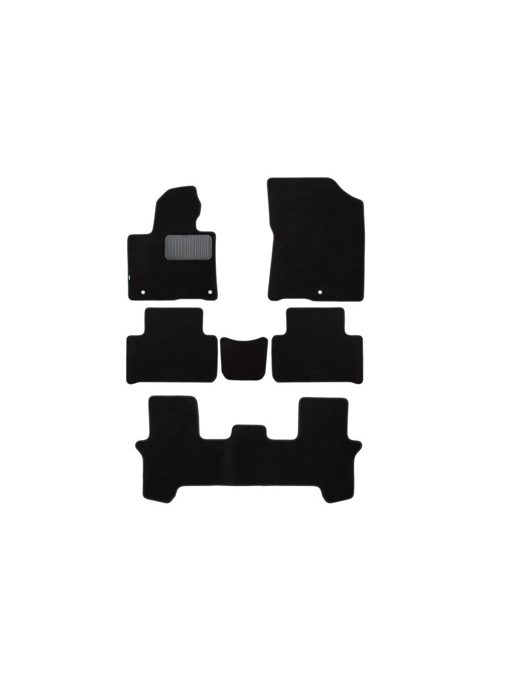 Коврики в салон для KIA Sorento 2020-, внедорожник , 6 шт. (текстиль) KVR03.025.067.22110KH