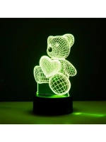 Светильник сенсорный «Мишутка» LED 7 цветов USB/от батареек