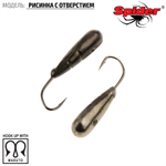 Мормышка вольфрамовая Spider 3940 "Рисинка с отверстием" (4мм, 1.2гр)