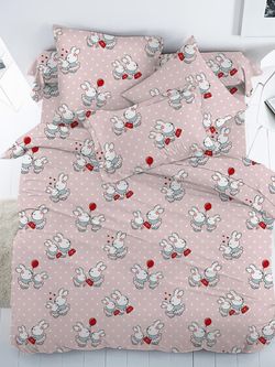 Простынь на резинке  бязь Сказка "Зайчики" 90x200 см