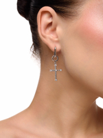 Серьги "Cross Double Royal" Silver