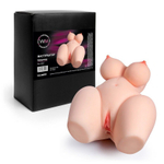 Телесный мастурбатор в форме пышного женского полуторса