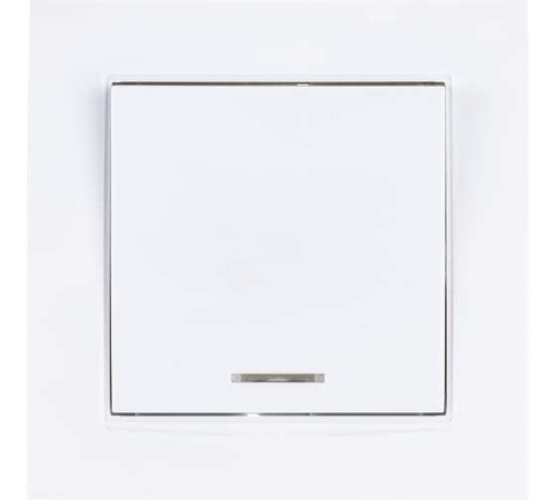 Выключатель 1-клавишный с подсветкой с/п 10А 220В белый 7947397