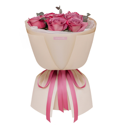 7 сиреневых роз