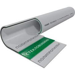 Труба TEBO SDR7,4 (PN20) 50x6,9 армированная стекловолокном сер. PP-R метр (4/20)