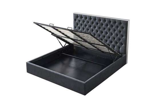 Кровать с подъемным механизмом Dalsa 180х200 см, темно-серая