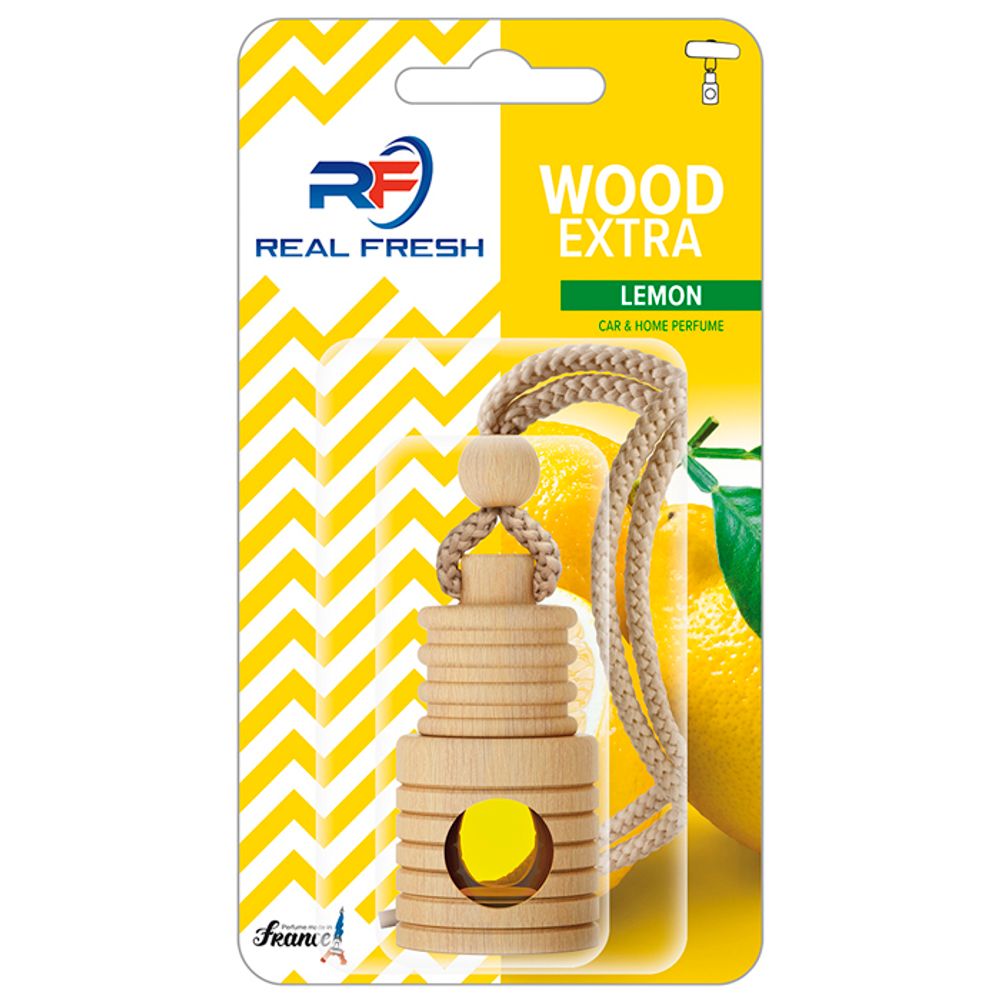 АРОМАТИЗАТОР С ПОДВЕСКОЙ &quot;REAL FRESH&quot; EXTRA WOOD LEMON 5ML