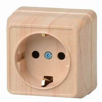 Розетка 1-местная сосна с/з 16А ОУ "Polo" 3-202-11