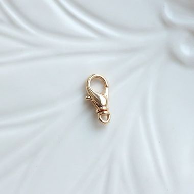 Замок карабин, 12*5 мм, позолота З010