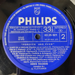 Винтажная виниловая пластинка LP Demis Roussos Forever And Ever (Velvet Mornings) (Spain 1973)