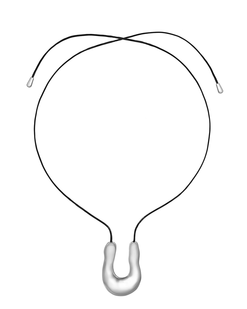 Подвеска U металлическая, серебро