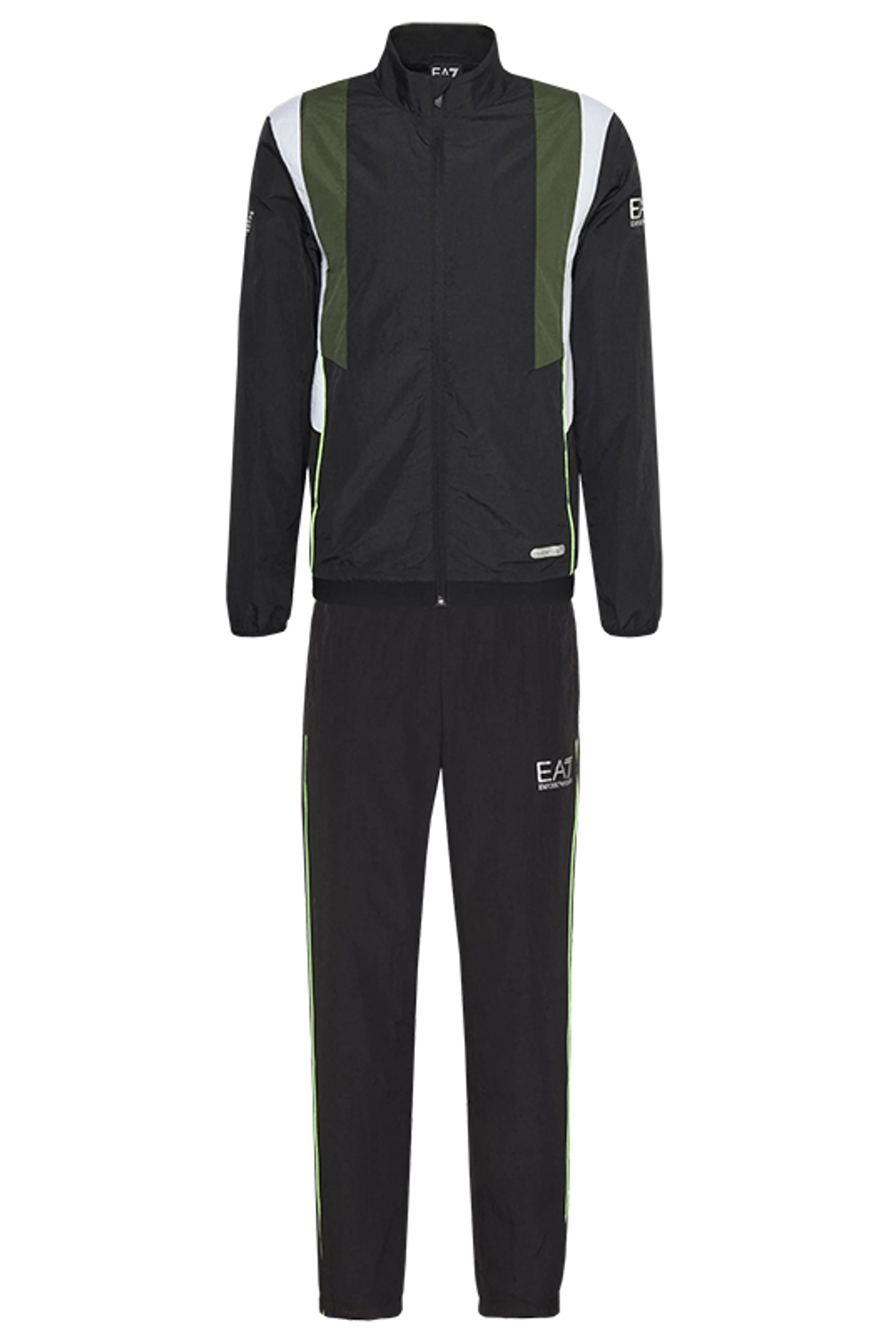 Мужской теннисный костюм EA7 Man Woven Tracksuit - черный