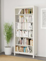 IKEA Шкаф с 3мя ящиками HEMNES стекло/стекло, 198х90х37, белый/св-коричневый, из массива дерева, КЫМОР (ХЕМНЭС ИКЕА), массив сосны