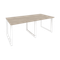 Onix Стол переговорный O.MO-PRG-2.1 Дуб Аттик/Металл Белый 1960*980*750