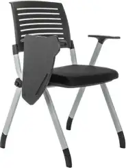 Стул Бюрократ X-Click-PP черный со столиком на ножках металл серый