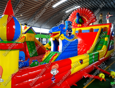 Коммерческий надувной батут "Павлин" 18*12*8,5 м