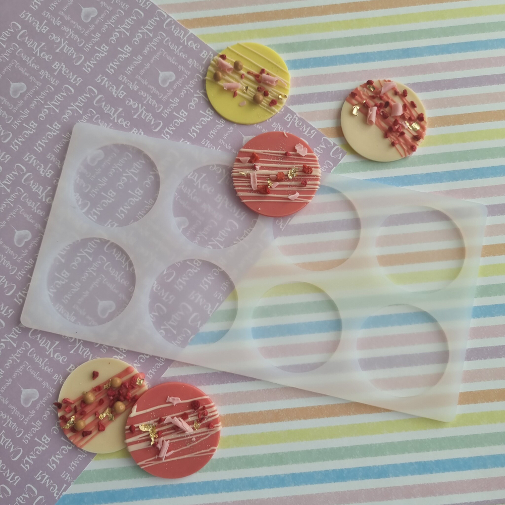 Силиконовый мат для отливки шоколада «Круги»