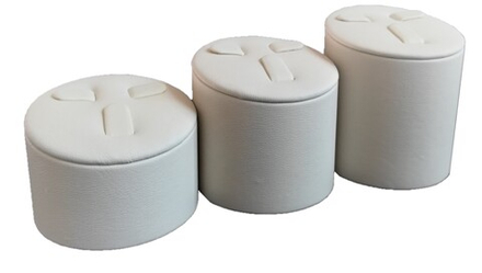 Набор подставок для 3 гарнитуров/цилиндр/3 язычка/ф.№6 (резинка)/Н-40,50,60 мм.