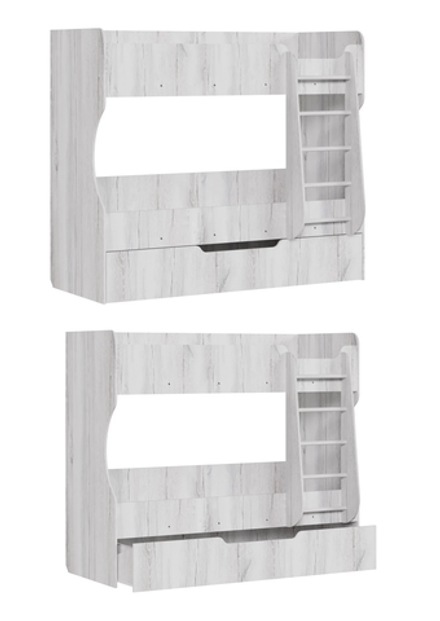 Кровать 2-х ярусная 3-х местная Монреаль Дуб Канадский