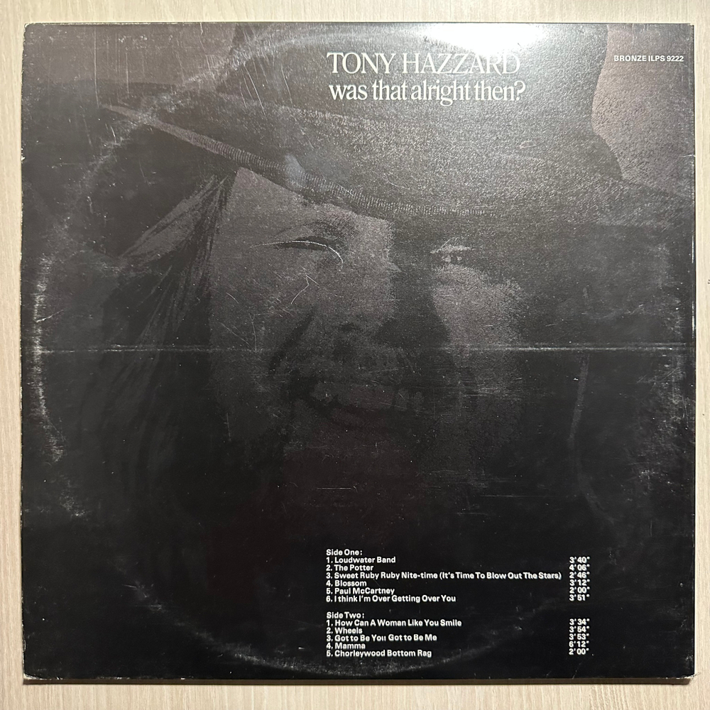 Tony Hazzard - Was That Alright Then? (Англия 1973г.)