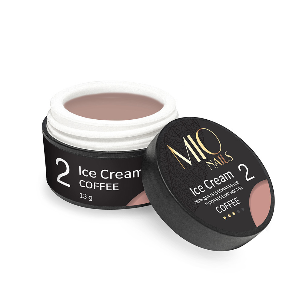 Гель MIO NAILS  "ICE CREAM GEL" - COFFEE № 02 , 13 гр