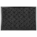 Коврик придверный 60х90 см, СЕРЫЙ, влаго-грязезащитный, 450 г/м2, плетение, PRIMILA KRAFT, 701050