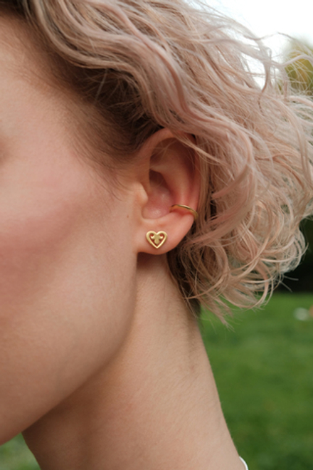 Серьги СЕРДЕЧКО позолота