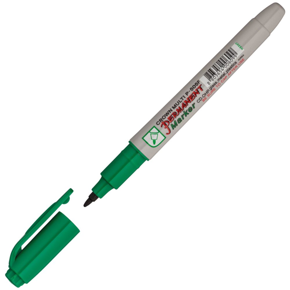 Маркер перманентный 1.0мм, Crown, зелёный