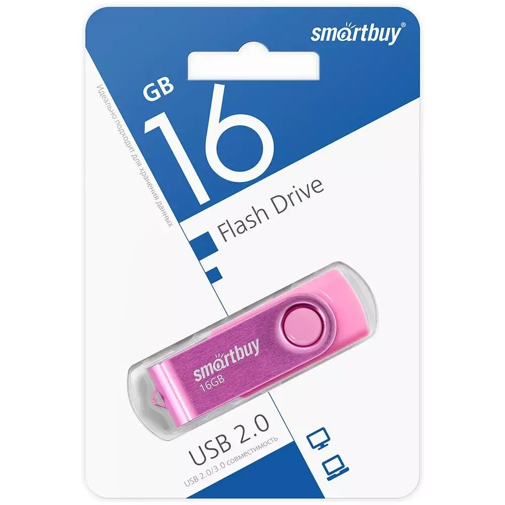 16GB USB Smartbuy Twist pink