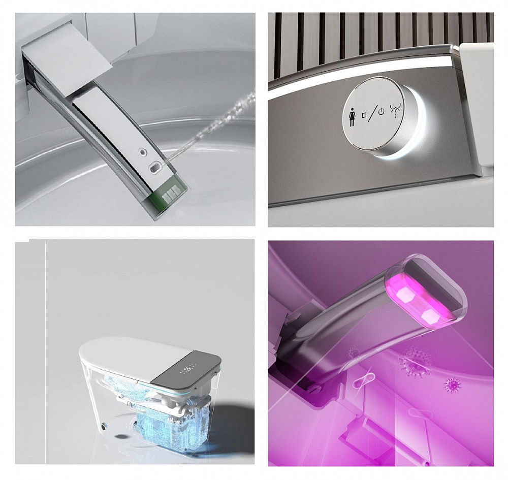 Унитаз напольный Ceruttispa ЭСТЕР (ESTER) Smart CT10617 с дистанционным управлением (680x400x470)