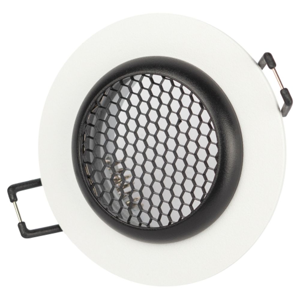 Встраиваемый светильник алюминиевый ЭРА KL109 WH/BK MR16 GU5.3 белый/черный матовый | Алюминиевые встраиваемые светильники