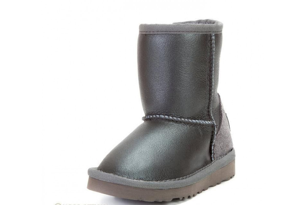 UGG Kids Classic Short Metallic Grey