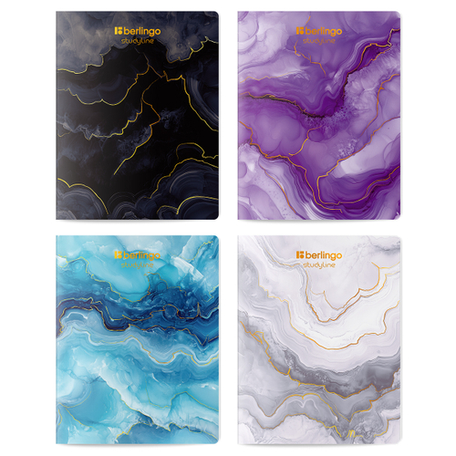 Тетрадь 48л., A5, клетка Berlingo "Golden Shade", 80г/м2, софт-тач, ассорти CBs_48S22