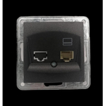 Розетка RJ-45 Profitec Tesla графит