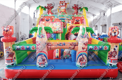 Коммерческий батут "В погоне за медведем 3" 10*6*5 м