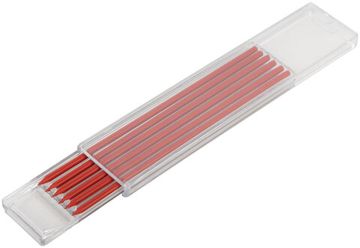 Грифели сменные для карандаша строительного, красные, 6 шт.