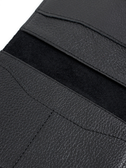 Обложка для паспорта с карманами «Классика». Цвет черный