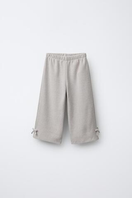 ZARA БРЮКИ-КЮЛОТЫ SOFT TOUCH С ЗАВЯЗКАМИ, ПЕСОЧНЫЙ МЕЛАНЖ