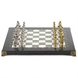 Шахматы "Греко-Римская война" 32х32 см офиокальцит мрамор G 120801