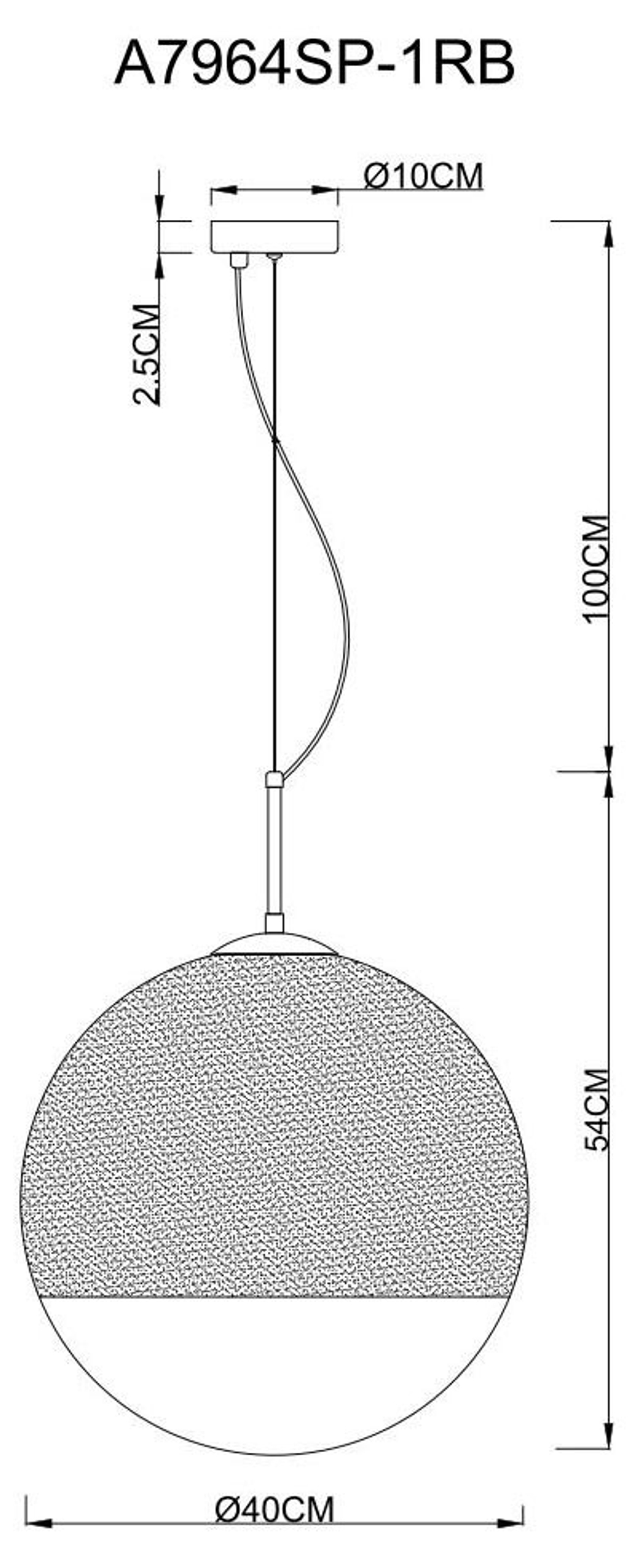 Подвесной светильник Arte Lamp A7964SP-1RB