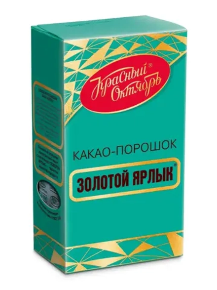 Какао-порошок "Золотой Ярлык" Красный Октябрь 100 г
