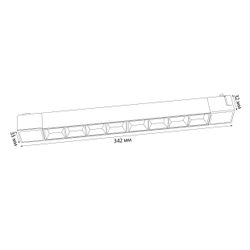 ULB-Q282 20W-4000K BLACK Светильник-прожектор светодиодный трековый. Линейный. 1600 Лм. Белый свет 4000К. Корпус черный. ТМ Volpe