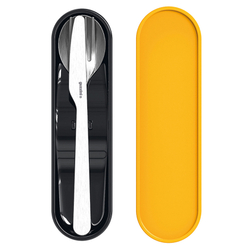 Набор столовых приборов 3шт Guzzini On The Go оранжевый