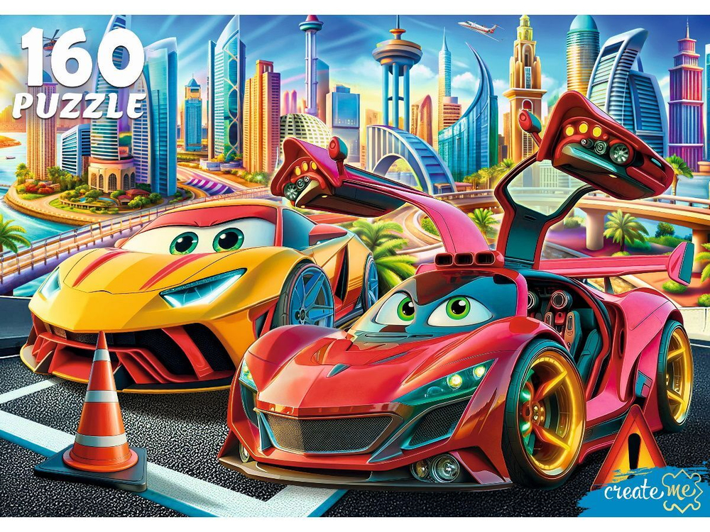 Пазлы 160 элементов 230*330мм "Две модные машинки"