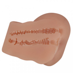 Мастурбатор реалистичный двойной Hailey с вибрацией (анус+вагина) коричневый