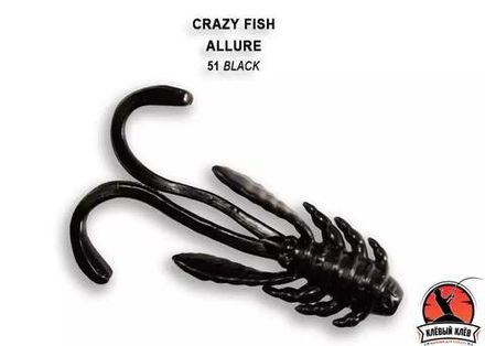 ALLURE 1,6  23-40-51-6 Силиконовые приманки Crazy Fish