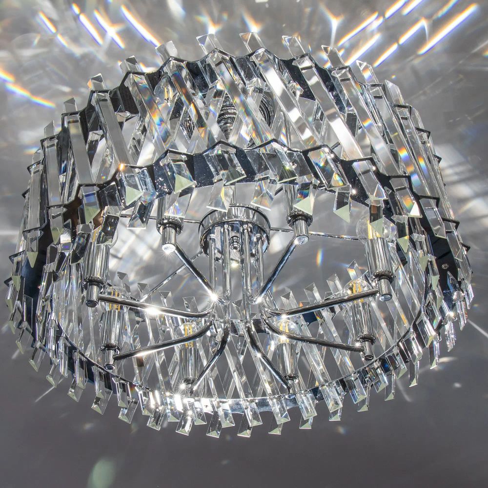 Citilux Ингвар CL334281 Люстра подвесная хрустальная Хром