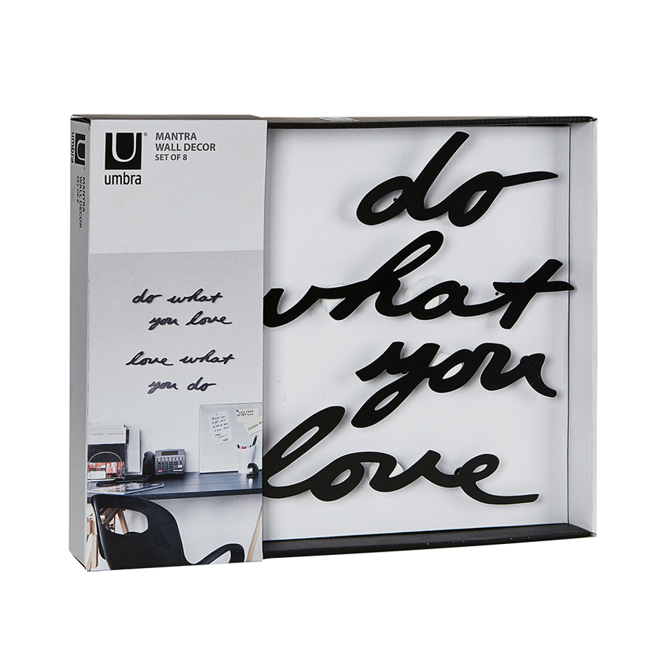 Надпись декоративная Do what you love настенная черная, Umbra