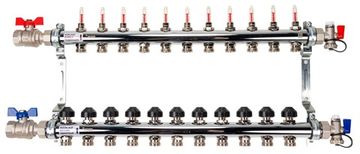 Коллектор Рехау HKV-D 11 контуров для тёплого пола с расходомерами (12081113002)